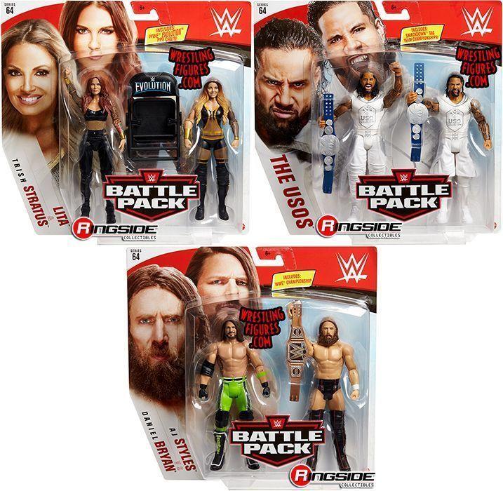 The Usos WWE Battle Pack series #64 Includes Smackdown Tag Team Belts. 