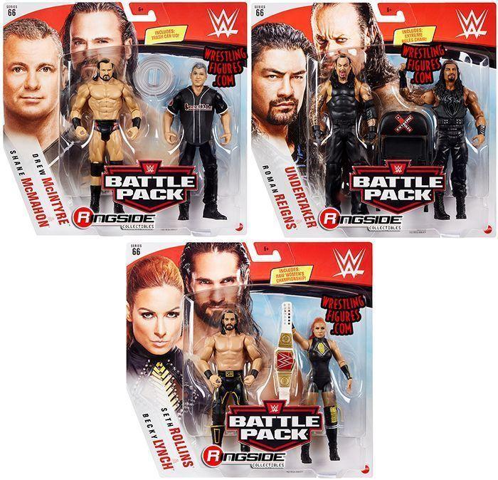 Seth Rollins Becky Lynch WWE Mattel Battle Pack Series 66 Action Figure NEW 