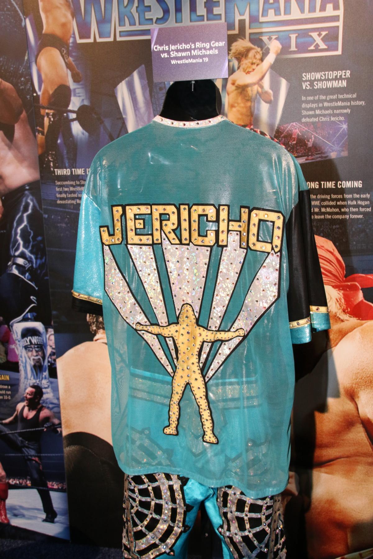 PHOTOS OF WWE MEMORABILIA ON DISPLAY AT WRESTLEMANIA SUPERSTORE AXXESS